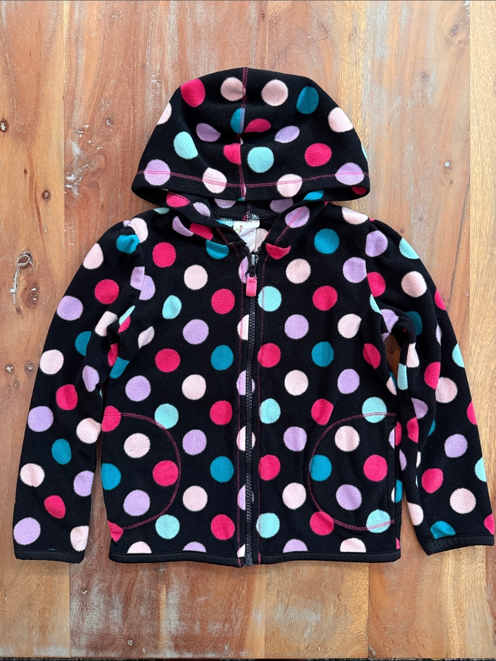 Circo 5T Girl Fleece Zip Up Hooded Jacket. Gently worn.